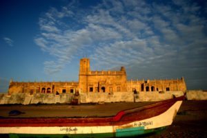 Tranquebar, sunrise, fort