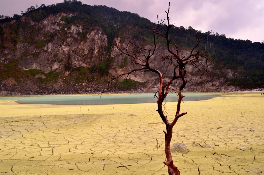 volcano, Bandung, crater lake