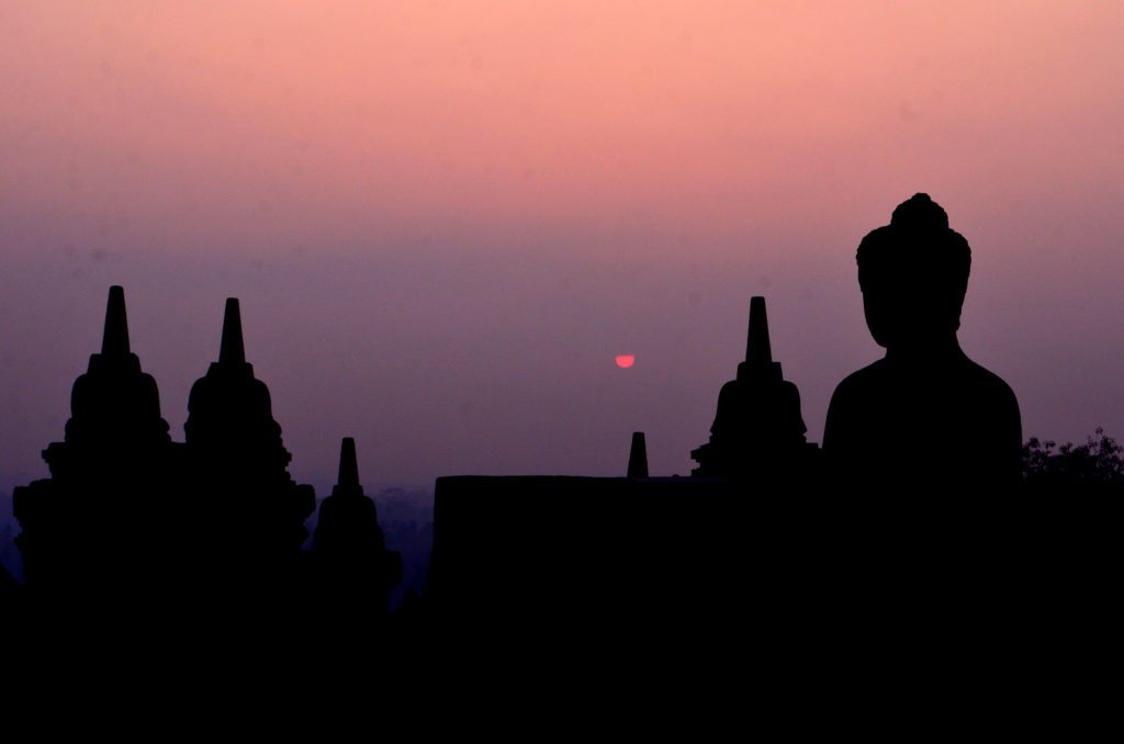 Sunrise at Borobudur