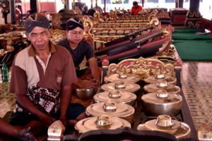 Gamelans inside the palace