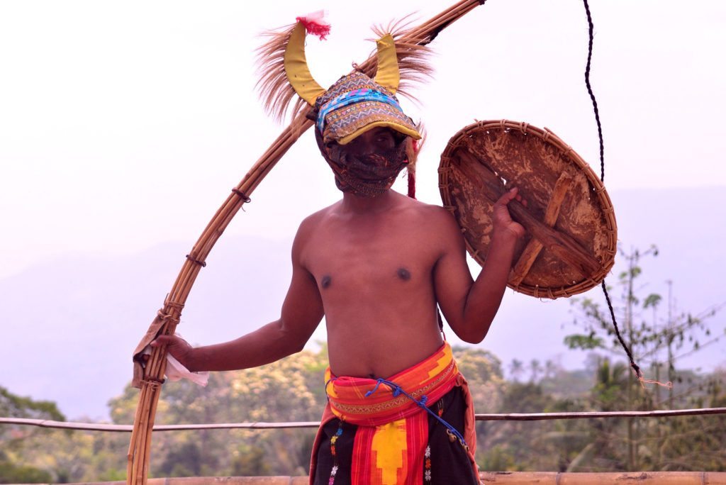 An opponent is ready with his whip